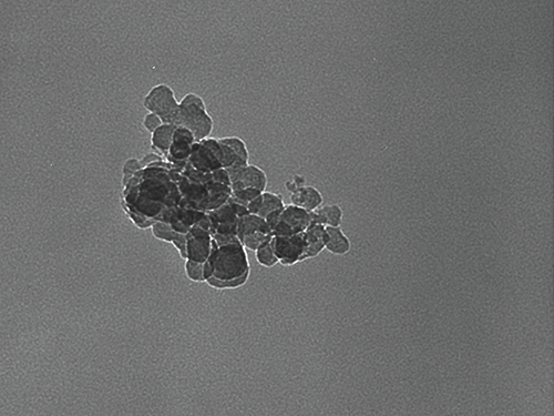 Collapse of a Combustion Generated Particle to a More Spherical Form