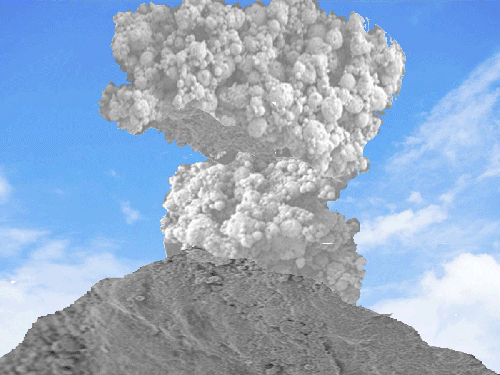 Volcano of Nanoparticles